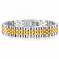 MECYLIFE Classic Link Chain Bracelet Men Women Stainless Steel Watch Band Bracelet Bangle