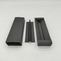 Customizable Long Narrow Black Kraft Paper Gift Box Embossing Recyclable Cardboard Drawer Packaging for Pen for Food Logo