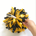 Yiwu Panda 4 Inch Cheerleading Pom Poms With KAP Handle Yellow and Black Plastic Cheerleader Accessories