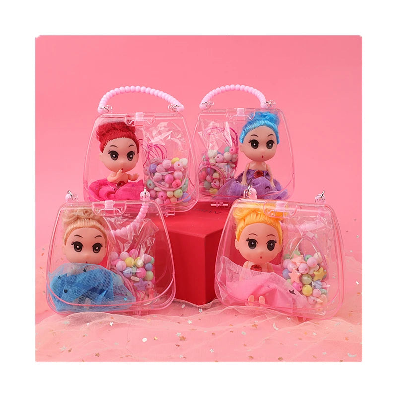 Children's Handbag Bag Set Puzzle Beaded Toy Girl Manual Making DIY Doll Material Bag Wholesale