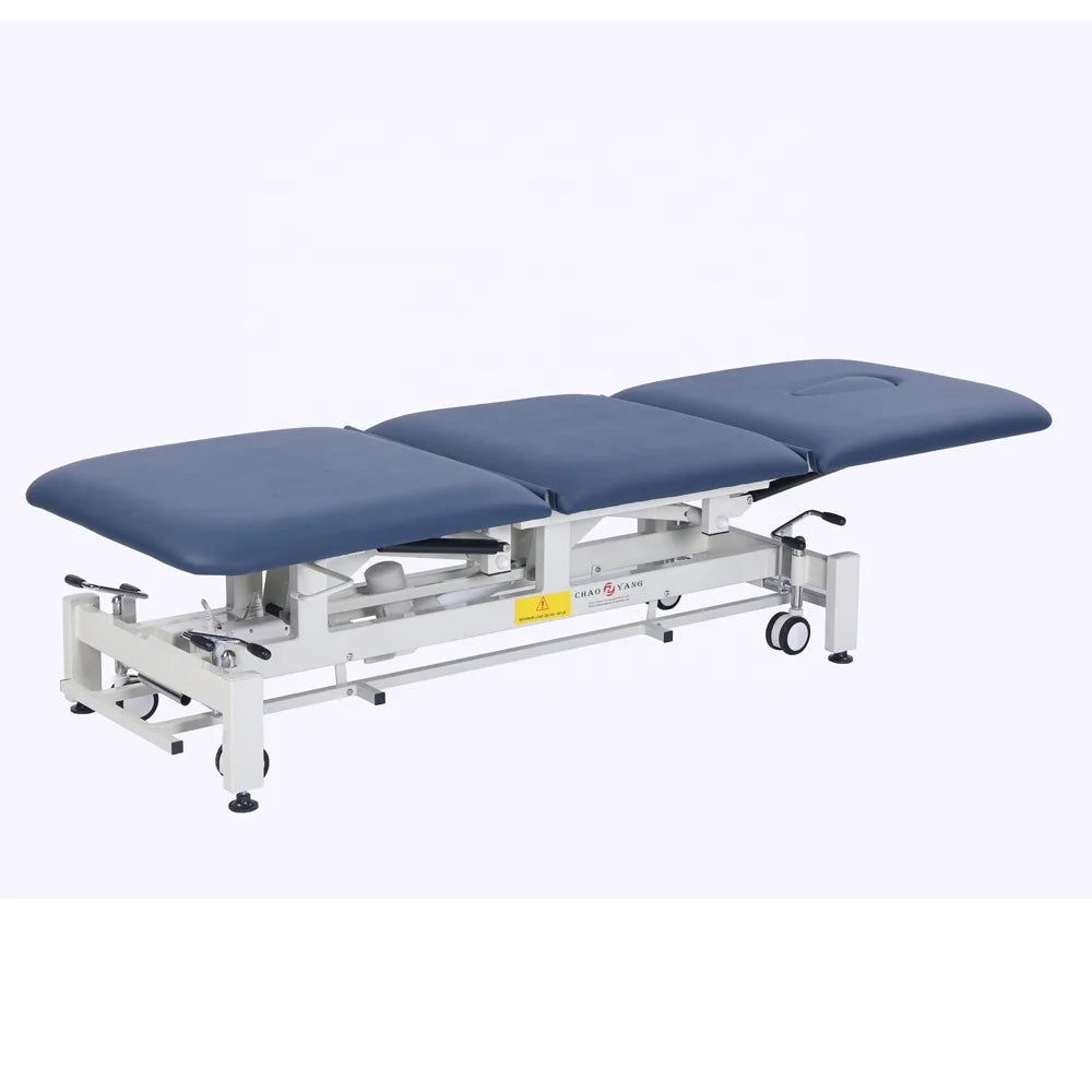Electric Adjustable Physical Therapy Spa Bed Rehabilitation Spine Physiotherapy Massage Stretcher Chiropractic Black Tattoo Bed