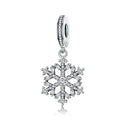 Factory Wholesale 925 Sterling Silver Snow Charm Fine Jewelry Pendants Charms for Christmas Bracelet Making
