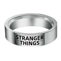 Factory Wholesale Hot Sale New Style 6mm Titanium Steel Engraved Couple Ring Tail Ring