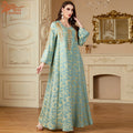 UNI Wholesale Solid Color Hot Sale Middle East Arabia Dubai Long Sleeve Dresses Abaya Women Muslim Dress