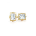 LOZRUNVE 925 Silver Jewellery Trendy Emerald Marquise Pear Korean Solitaire Stud Earring