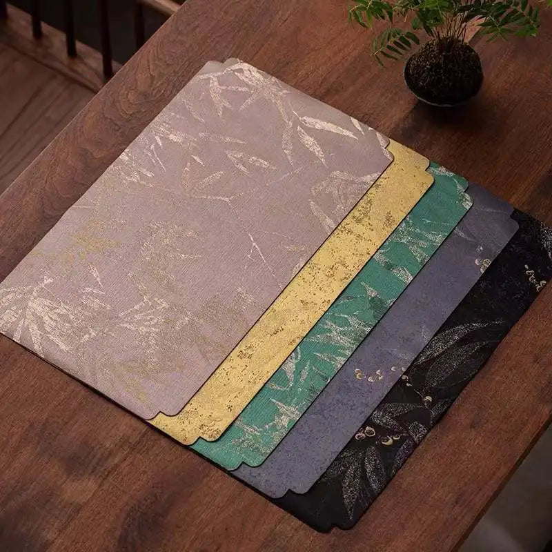Chinese Style Waterproof Dry Pour Tea Mat Cotton and Linen Waterproof Table Thickened Teacup Mat Dry Pour Tea Cloth Tea Towel