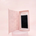 Private Label Supplies Jet Black Matte Individual Eyelash Extension Easy Fan Faux Mink Volume Dark Cashmere Lash Extension Trays