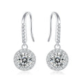 Ready to Ship Round Cut Moissanite Vvs 5mm 18k Gold Plated Fashion 925 Silver Hoop Earrings
