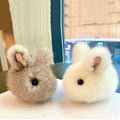 Rex Rabbit Fur Rabbit Plushie Keychain Mini Bag Charms Pendant Cute Dead Bunny Plush Keychains Toys Bunny Rabbit Stuffed Animal