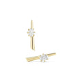 LOZRUNVE 925 Sterling Silver Elegant  Pave Bar Stud Earring Women