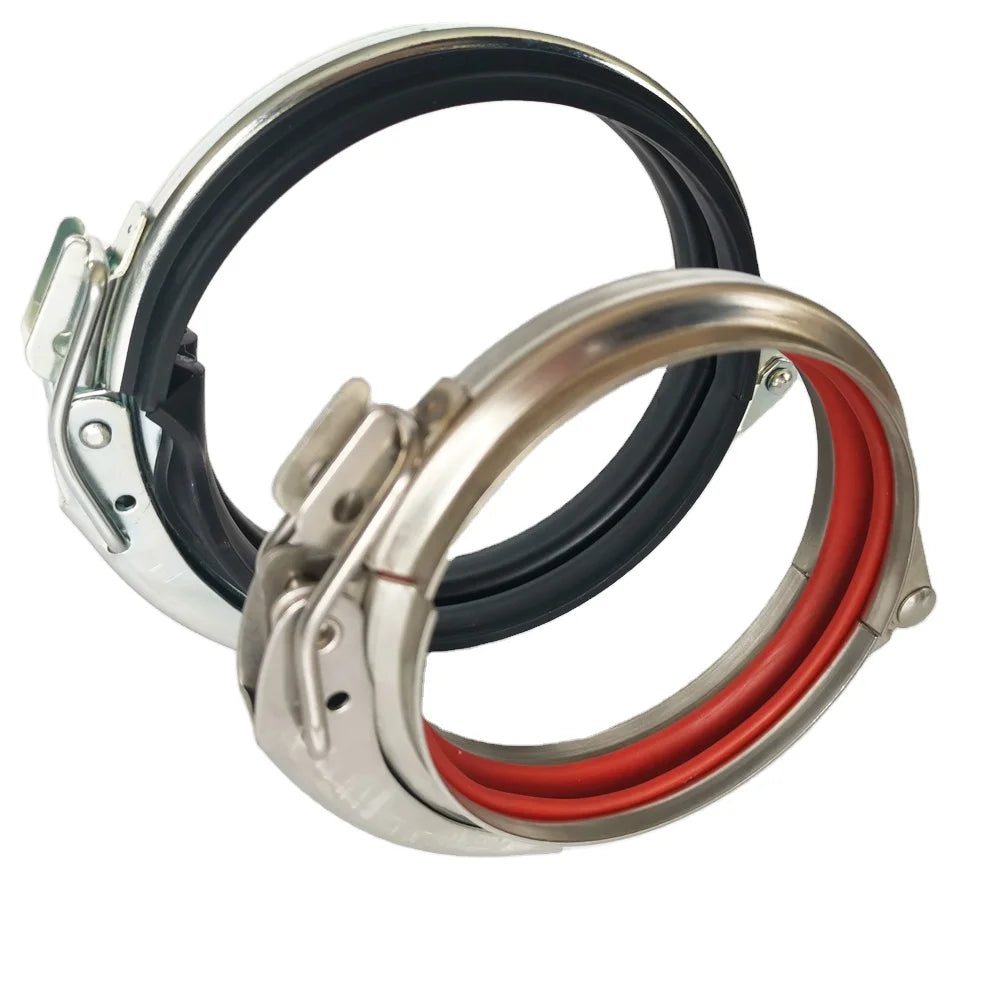 Dust Collection Pipe Clamp Quick Release Clamp Galvanized /stainless Steel Lever Clamp with Gasket 80mm-600mm