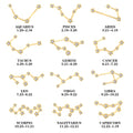 Trendy Stainless Steel Zodiac Signs Rhinestone Necklace Astrology Zodiac Symbol Charm Gold Necklace for Women