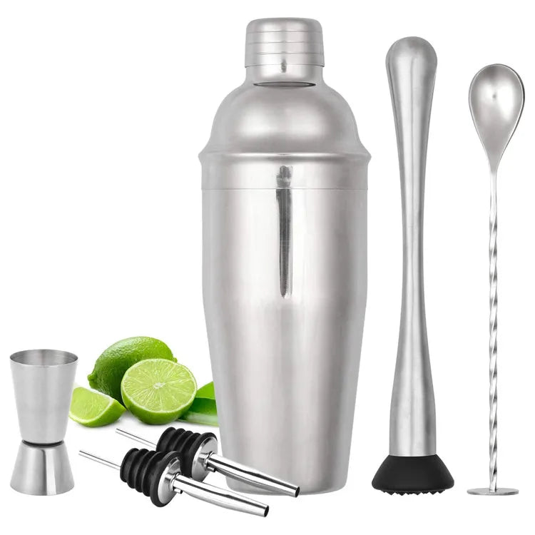 Stainless Steel 6 Piece 24oz Martini bartender kit