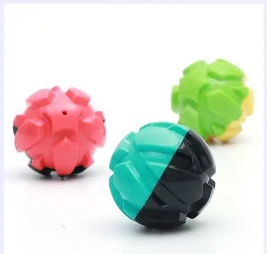 Pentagon Pet Squeaky Toy Ball Pet Dog Interactive Toy Bite Resistant Cleaning Toy