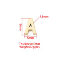 Fashion Jewels Accessories Stainless Steel Gold Plated Initial 26 Alphabet Letter Charm Alphabet Pendant With Hole