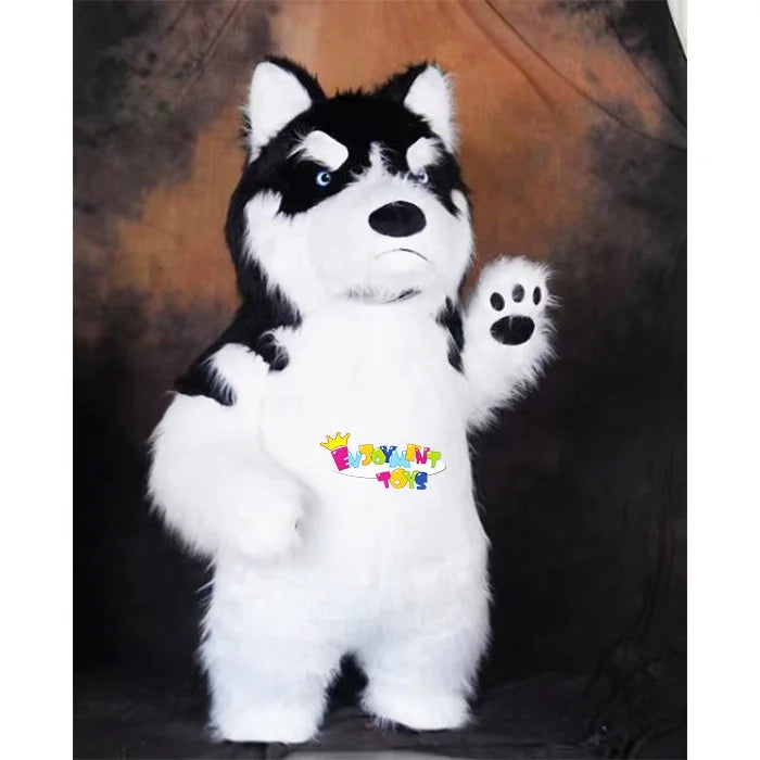 Hot Selling Custom Cartoon Husky Dog Mascot Costume Inflatable Cute Husky Dog Mascot Adult Party Costume
