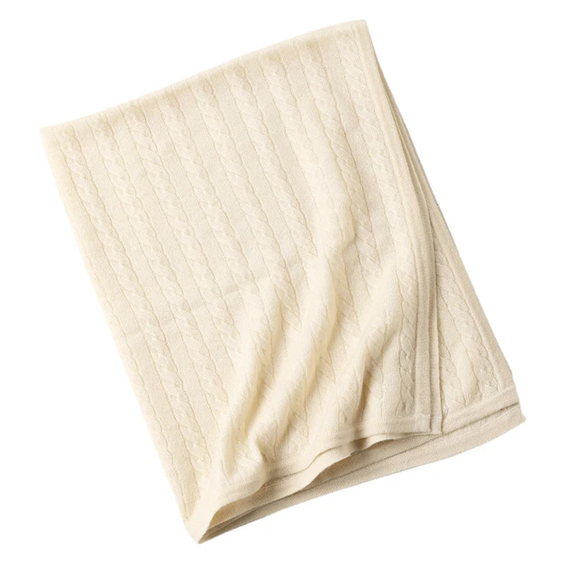 Autumn Winter 100% Cashmere Baby Blanket Bed Sofa Luxury Soft Comfortable Skin Friendly Newborn Knitted Wearable Thows