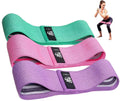 Fabric Resistance Bands 3 Pack Non Slip for Hip Thrusts Glute Workouts Home Gym Equipment Multicolor MegaBDM