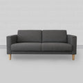 Modern Style Solid Wood Frame Sofa Office Less Simple Office Furniture Library Sofas Fabric Furniture