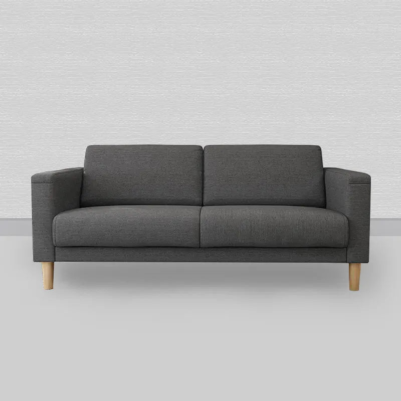 Modern Style Solid Wood Frame Sofa Office Less Simple Office Furniture Library Sofas Fabric Furniture