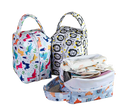 22*14*16cm Cute Polyester Wet Bag Mommy's Big Wet Bag for Diaper Makeup Swimming Storage Waterproof with Printed Pattern
