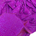 F002 Elastic Crystal Fabric Hot Fix Rhinestone Fabric Stretch 100CM  Fabric for Dress