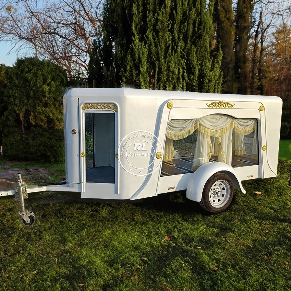 2025 Simple Blue St. Horse Hearse Classic Funeral Car Coffin Supplies Coffin Vintage Funeral Car for Sale