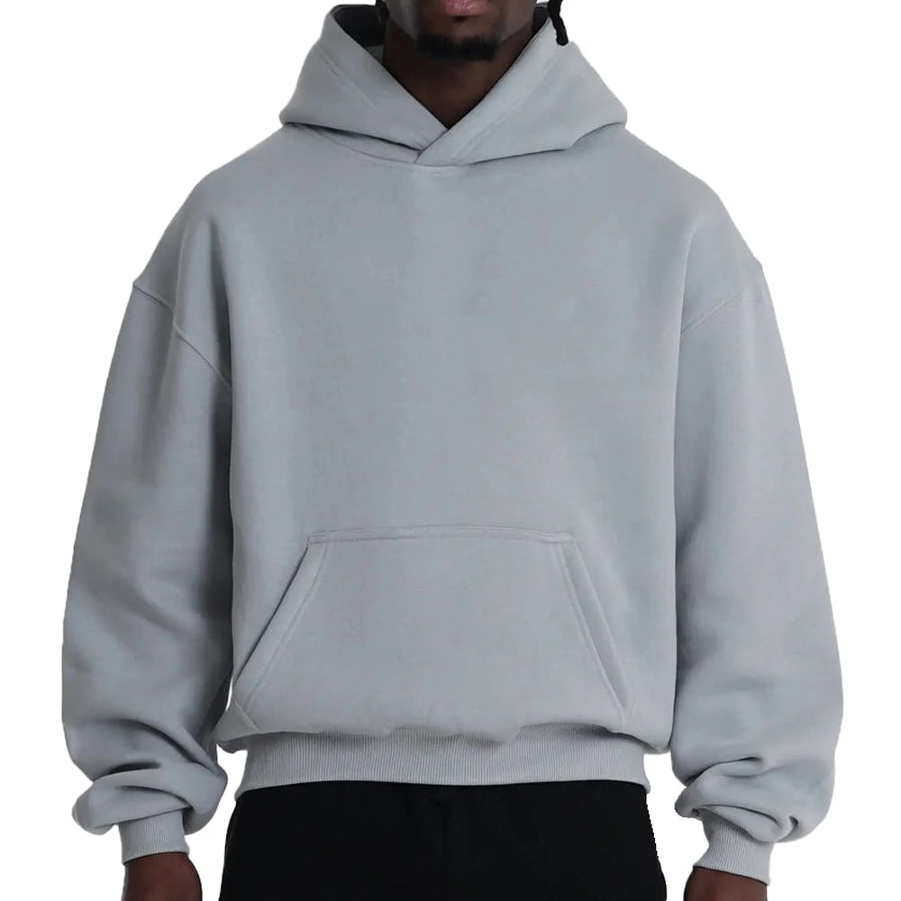 High Quality 100% Cotton Heavyweight Hoodie Factory Wholesale Plain Pullover Fleece Sweater Custom Printed Logo for Autumn