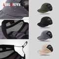 Unisex 5 Panel Camping Hat Lightweight Packable Nylon Running Cap for Travel Cycling Hiking Sun Protection Water Resistant