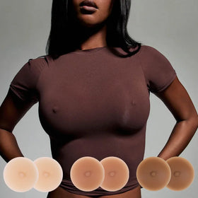 Seamless Edge Reusable Silicone Nipple Covers Prosthetic Adhesive Nips with Built-in Nipples Underwear Accessories