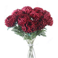 Hot Sale Single Stem Chrysanthemum Silk Artificial Pineapple Chrysanthemum Flowers for Home