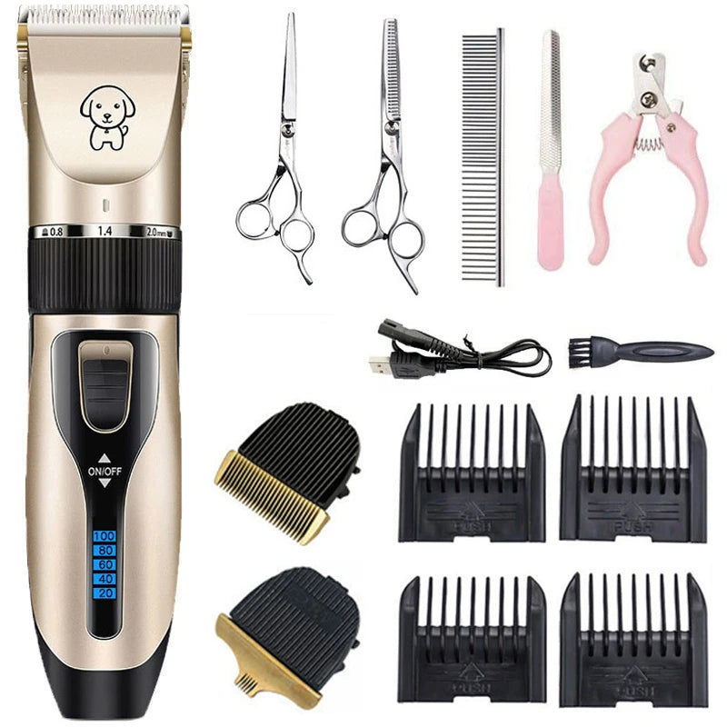 Maychan Pet Hair Trimmers Set Multi-functional Cordless Low Noise Dog Hair Razor