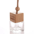 8ml 10ml Empty Black Wooden Cap Mini Air Freshener Essential Oil Perfume Glass Bottle Car Hanging Diffuser Bottle