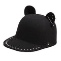 Fashion Chic Women Lady Girls Wool Felt Cat Ear Knight Hat Dress Baseball Hats With Pearls