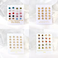 Customized Wholesale Stainless Steel Hypoallergenic Jewelry 18K Gold Plated Nickel Free Hypoallergenic Kids Enamel Stud Earrings