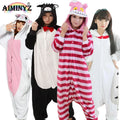 ODM Thermal Plus Size Winter/Spring Flannel Warm Onesie Adult Animal Pajamas Women's Full Length Long Sleeves