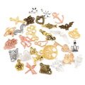 30pcs Mix Styles Animal Heart Leaf Flower Alloy Charms Pendants DIY Jewelry Findings for Necklace Bracelet Making Accessories