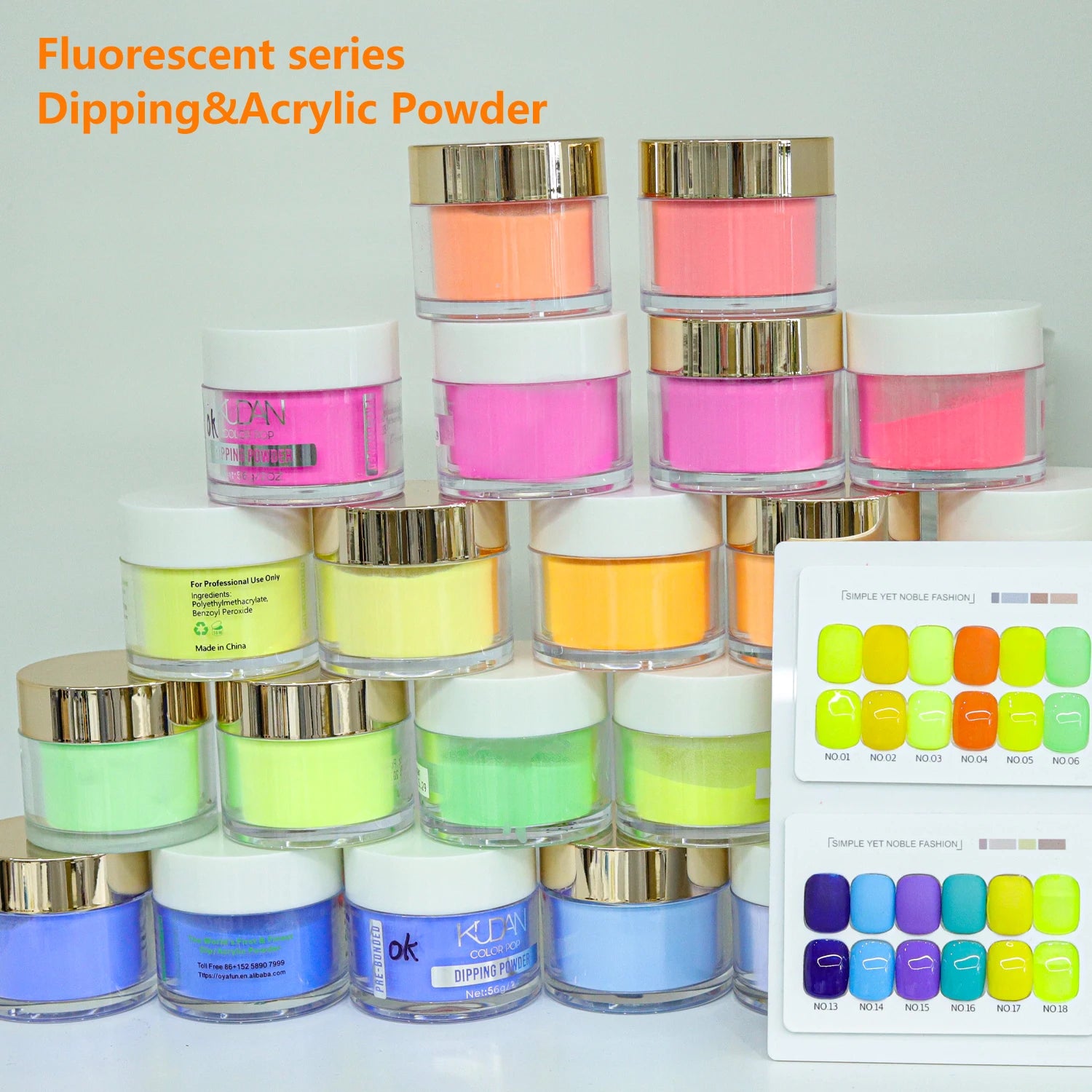 Oyafun Color 2OZ Fast Dry Nail Art Powder 2in1 Nails Acrylic Powder Dipping Powder