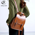AndoBag Genuine Cow Leather Fashion Travel Backpack for Women Girls New High Capacity Backpacks Women's Outdoor