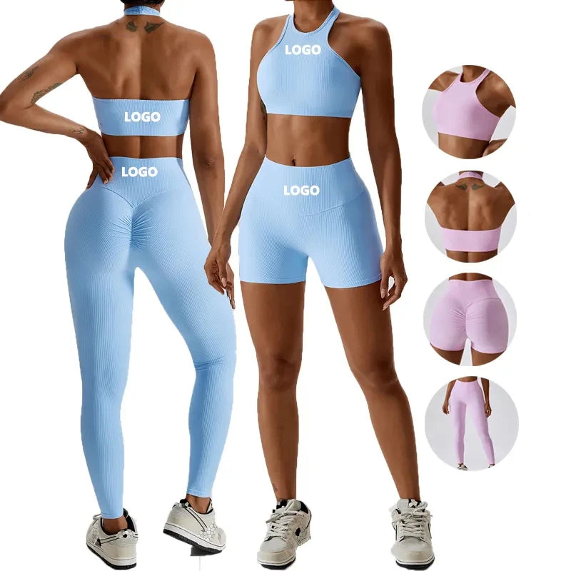 Athletic Activewear Fitness Gym Wear Workout Clothing Yoga Set Sportswear 2023 Women's Seamless for Women Sports Sets for Adults