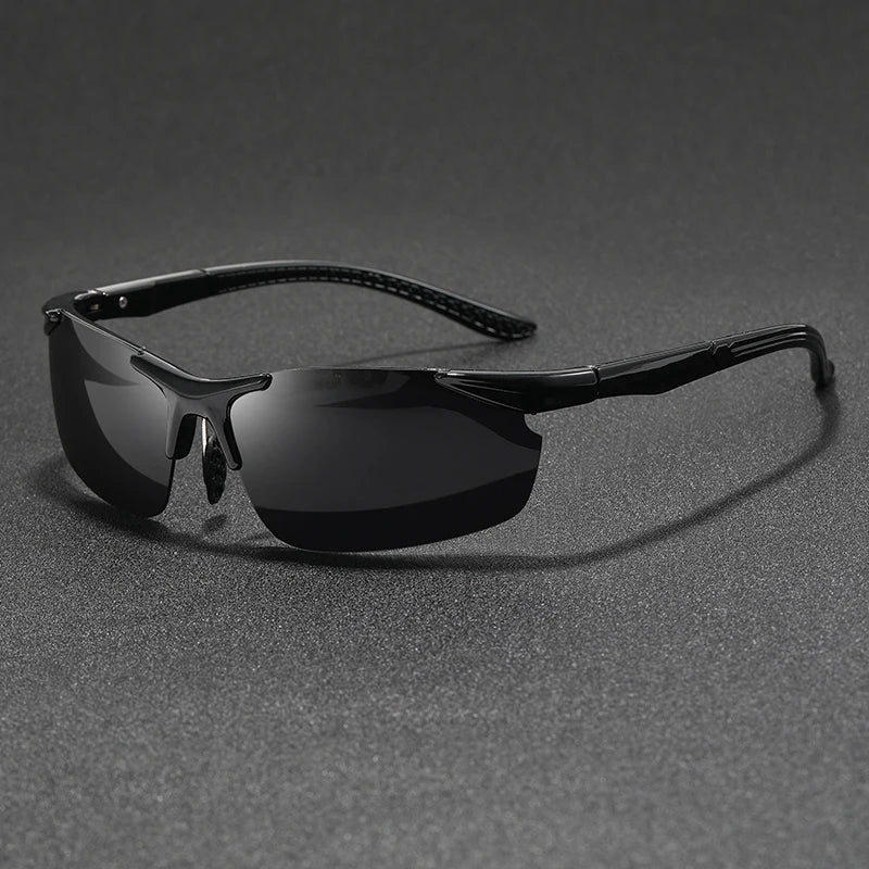 2025 New Luxury Men's TR90 Brown Sports Sunglasses with UV400 Polarized Lenses Custom Logo on Lens Sun Glasses