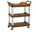 Catering Hotel Kitchen Equipment Used Plastic Cleaning Serving Delivery Cart PP LFGB Certified 30-50kg Capacity 5mm Thick OEM