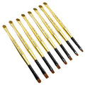 Wholesale Plastic Handle Soft Nylon Gel UV Nail Brush Custom Logo Oval Flat Nail Brush Manicure Painting Tools for Nail Salon