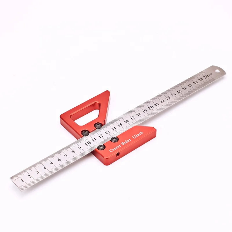 DIY Woodworking Carpenter Ruler 45 Degrees Angle Line Caliber Square Center Scribe Customizable OEM Support-Center Finder Line