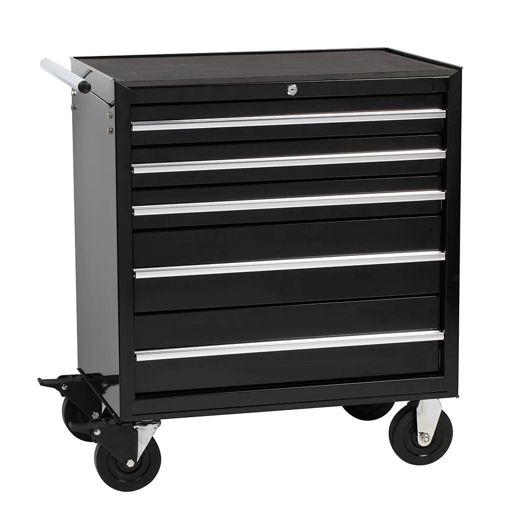 Libenli 5-Drawer Red Tool Cabinet Aluminium Drawer Pulls Swivel Locking Wheels Ball-bearing Slides Electrostatic Power Coated