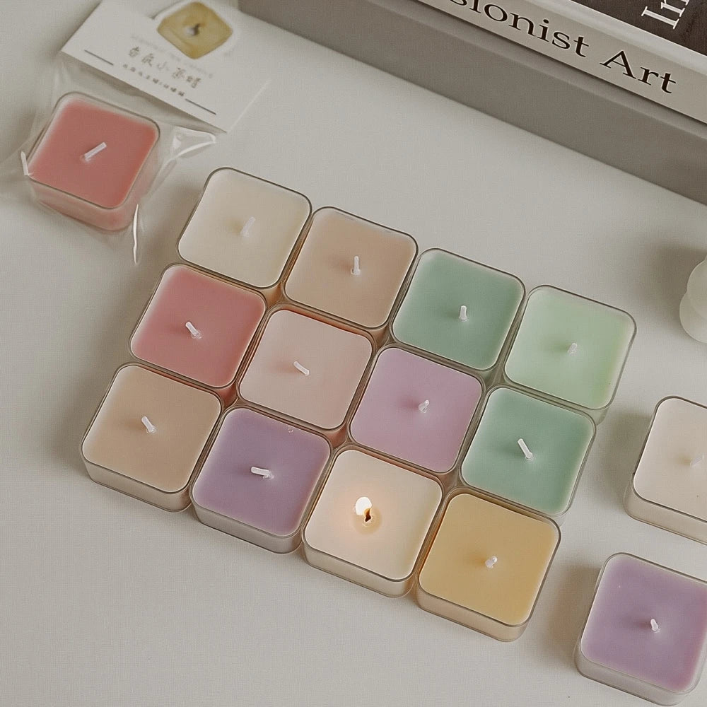 Wholesale Multi Color Tea Light Candle Soy Wax Tealight Birthday Aromatic Candles Souvenir Scented Candles for Home Decoration