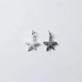 New Fashion Jewelry 925 Sterling Silver Starfish Shape Pendant Charms for Necklace Jewelry Making