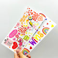 Yunshang Custom Valentine's Day UV for Cup Wrap Transfers for Libbey Mugs-16oz/20oz ECO-Friendly Heat Transfer Technology