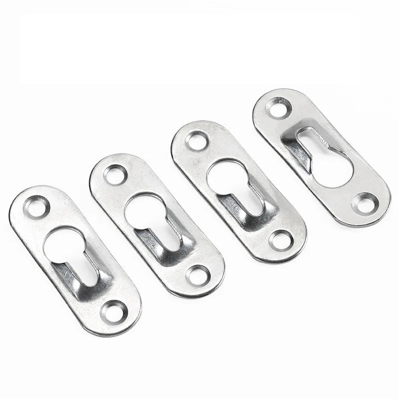 Single Keyhole Picture Frame Hangers by RTS Steel Hanging Plate Hardware Tool with Hooks for Mirror Picture Frames