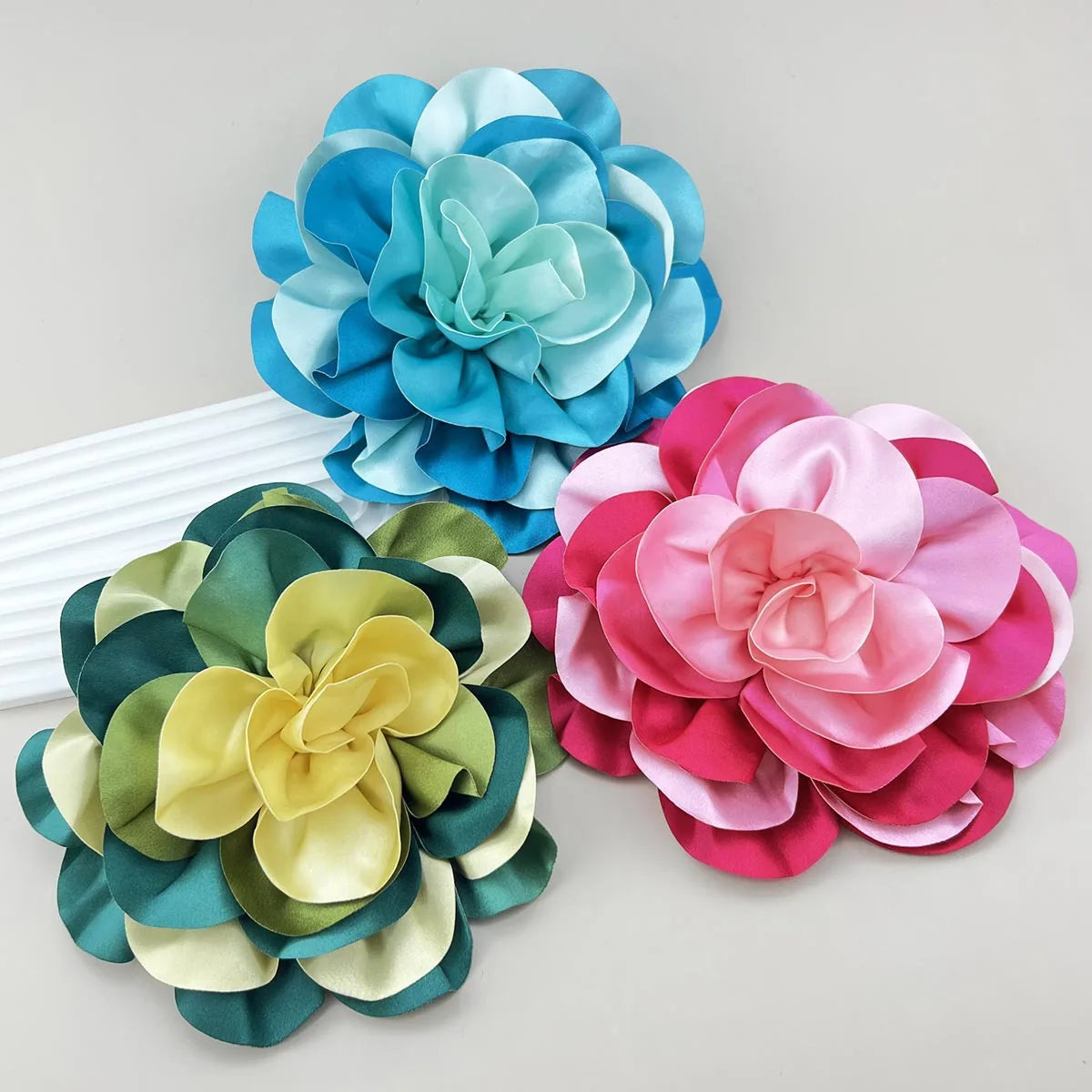 BOXUAN 20cm Tie Dye Brooch Multi-layer Brooch Small French  Clothing  Cross-border Flower Brooch
